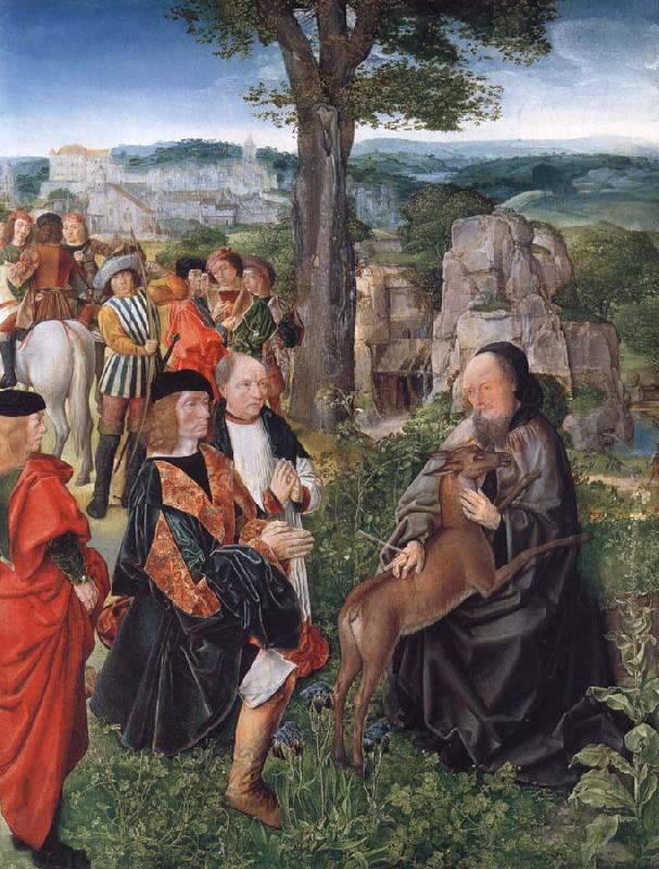 MASTER of Saint Gilles Saint Giles and the Wounded Hind